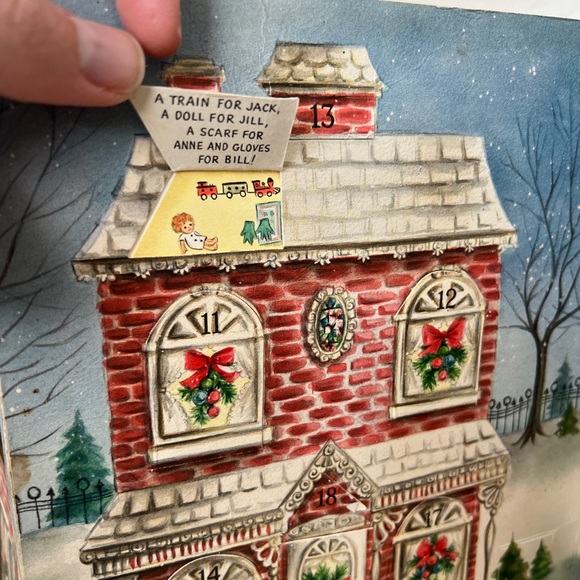 *Rare* Vintage 1950s 1960s Hallmark advent calendar Getting Ready for Christmas - Picture 7 of 14